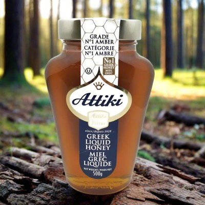 Attiki Greek Dark Brown Forest Honey 500 G