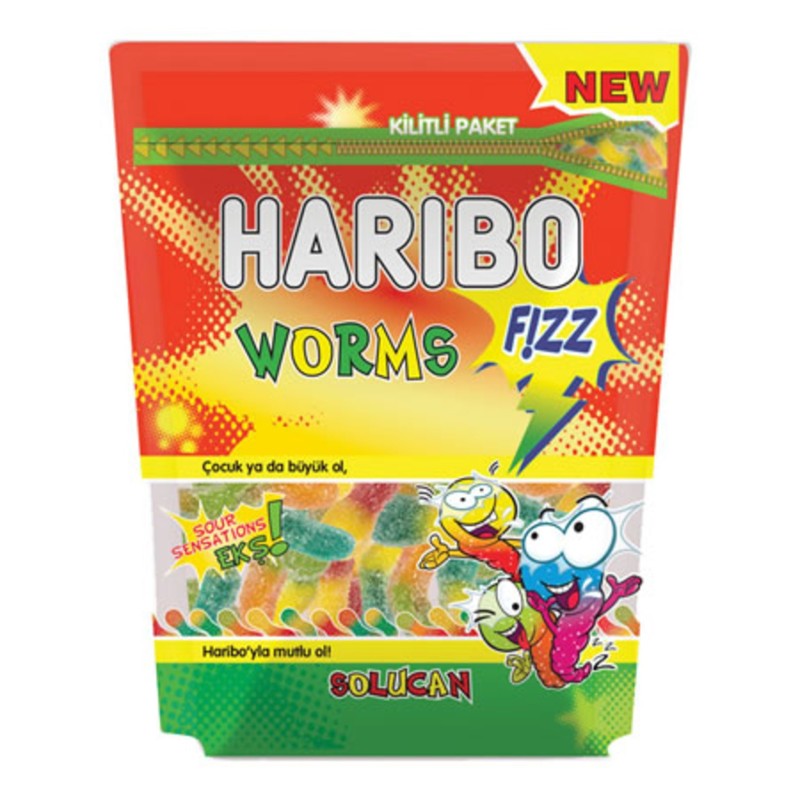 HARIBO FIZZY WORMS